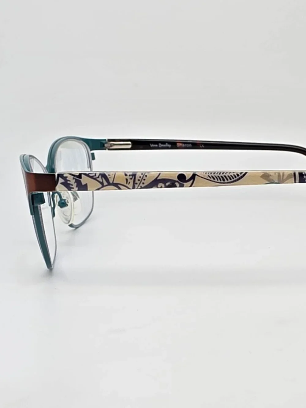 Vera Bradley Sharon Santiago Bronze Cat Eye Eyeglasses Frame w/ Case 53-16-135